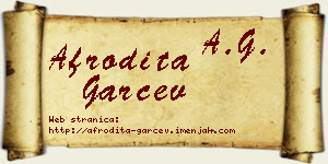 Afrodita Garčev vizit kartica